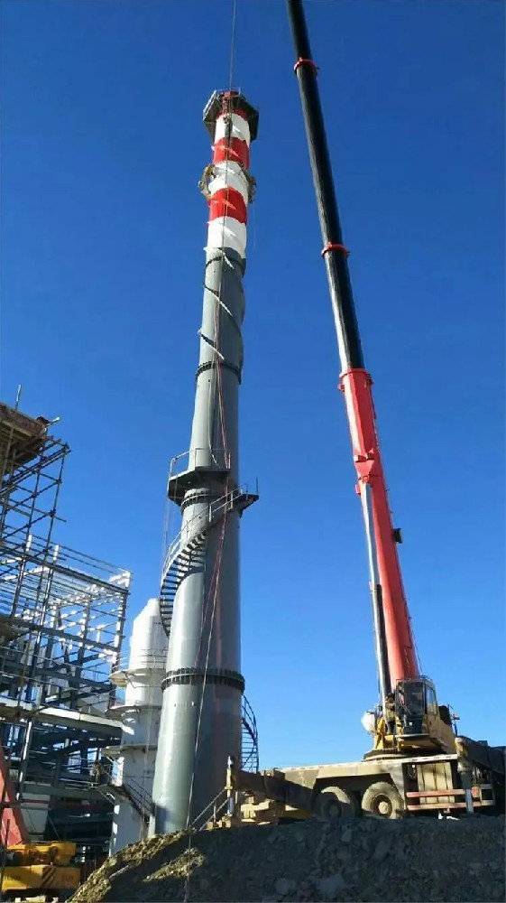 济南30米钢烟囱吊装方案